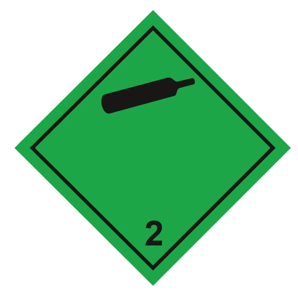 2.2 Nem Gyúlékony, Nem Mérgező Gázok Bárca, öntapadós, 100x100mm