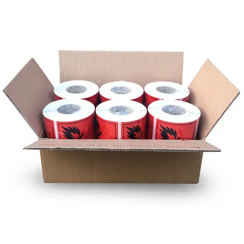 3. Osztály Gyúlékony Folyadékok Bárca, öntapadós matrica, papír, 100x100mm - Image 3