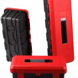 Tűzoltó készülék tartó doboz piros-fekete (6-12 kg porral oltóhoz)