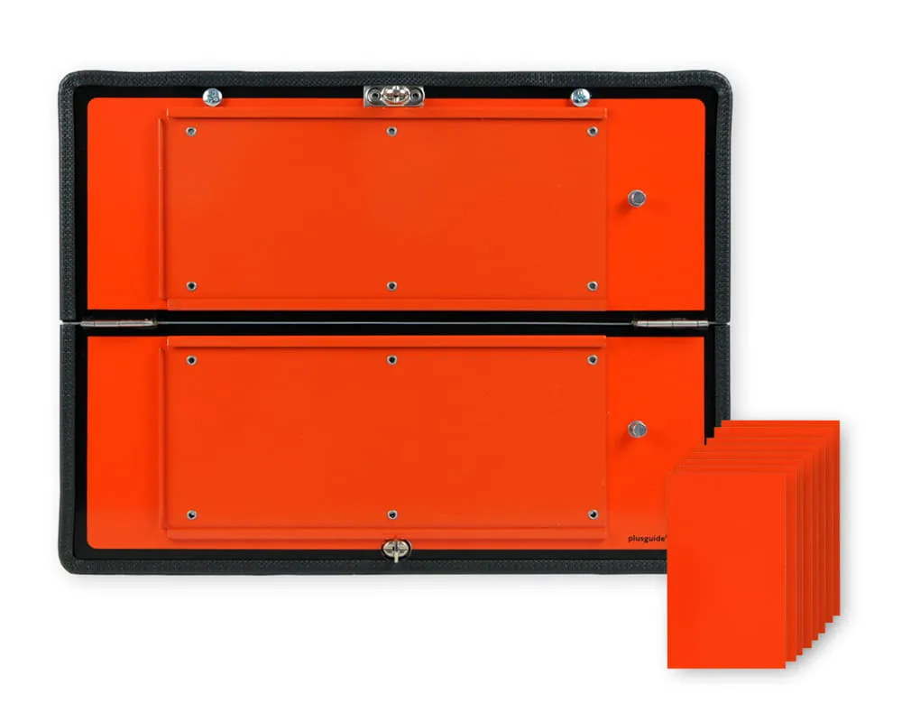 ADR narancssárga tábla, cserélhető üres számlapok, 300x400 mm