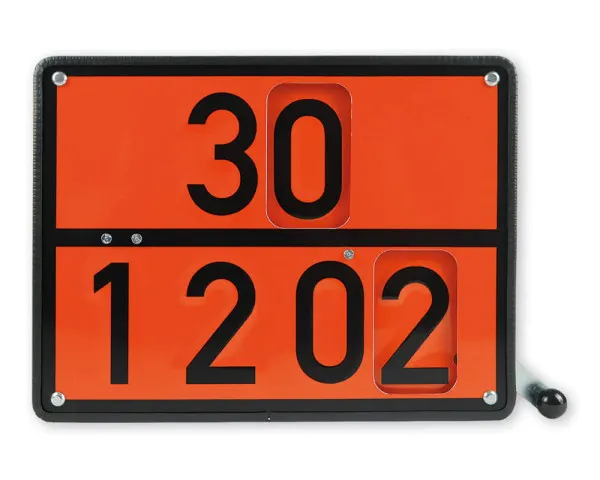 ADR narancssárga tábla forgatható