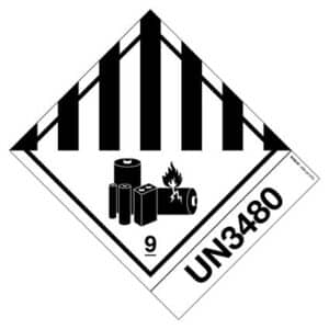 9A osztály + UN3480 bárca matrica