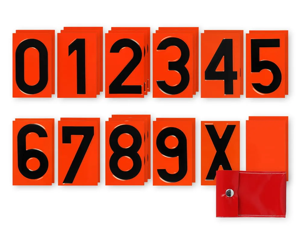 27 darabos ADR számkészlet acéllemez, táskával