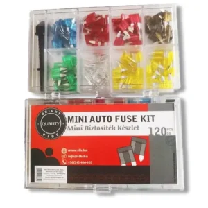 Biztosíték készlet | mini késes | 120 darabos szett